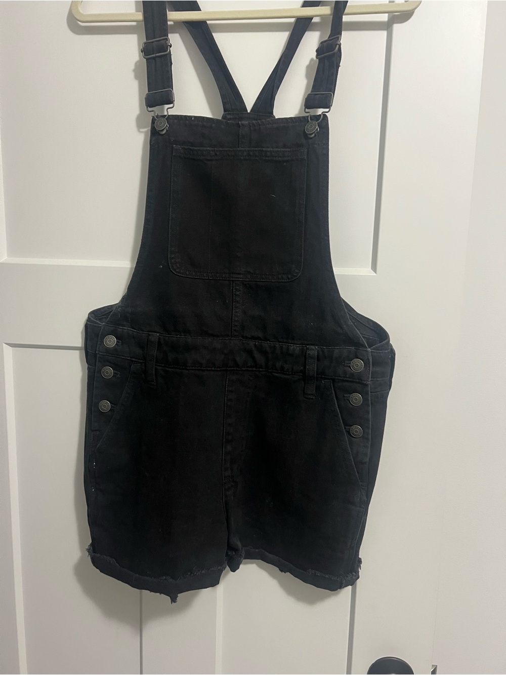 Black Women’s Denim Short Overalls - Madewell